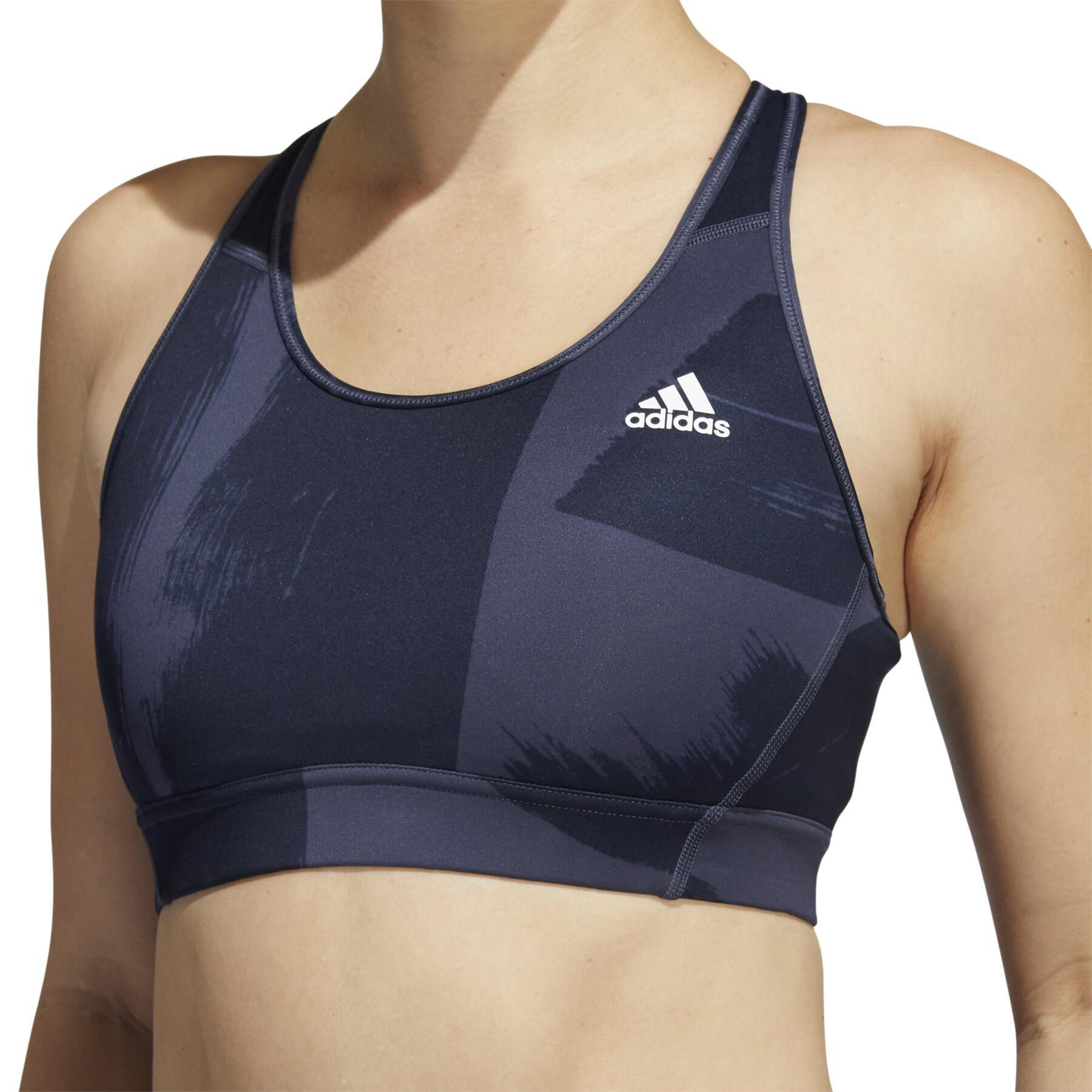 Women's sports bra adidas Training Medium-Support Graphic